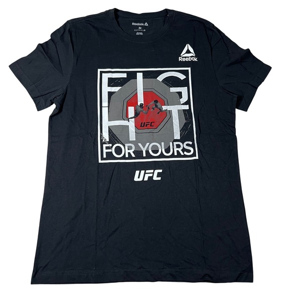 Reebok Other - Reebok UFC Mens Medium Black Fight For Yours Graphic T-Shirt MMA Short‎ Sleeve